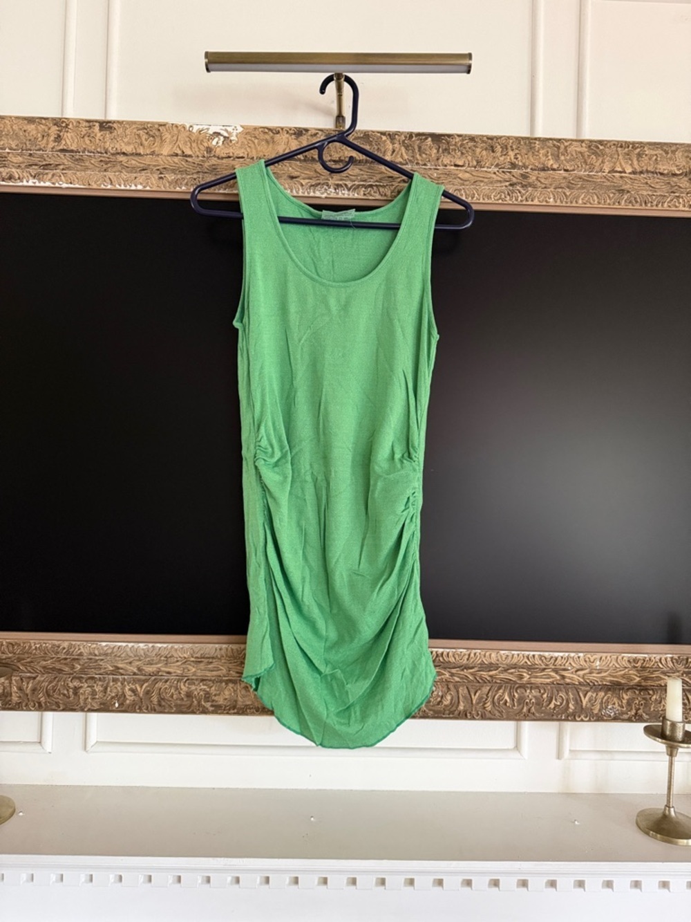 Michael Stars Kelly Green Ruched Tank